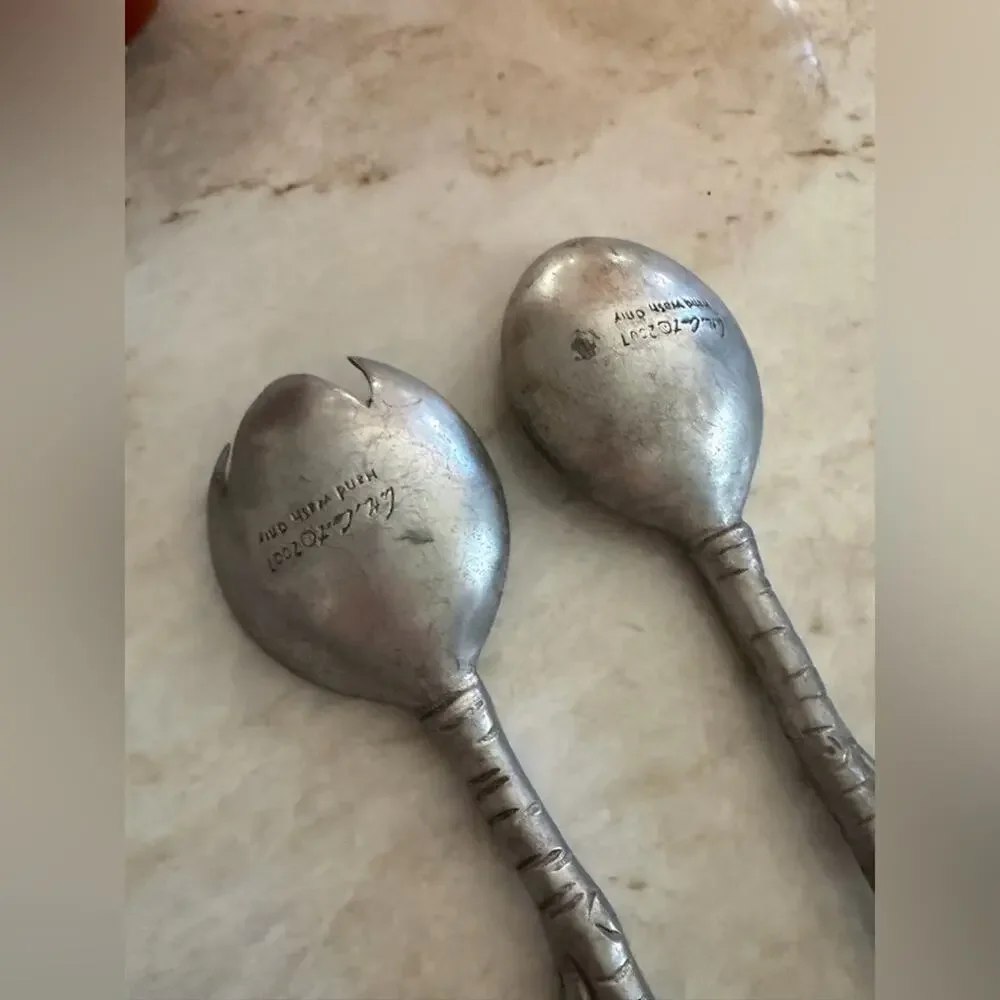 Arthur Court aluminum Tree Handle Salad Servers
